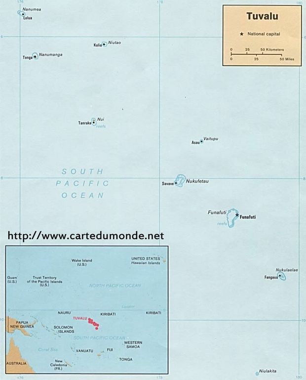 Carte Tuvalu